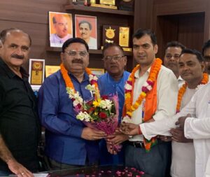 कांग्रेस के प्रदेश महामंत्री,संजीव चौधरी ने की भाजपा में वापसी।