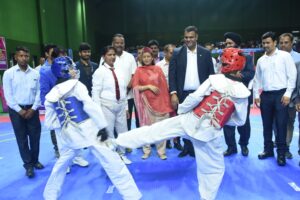 खेल आयोजन का केंद्र बन रहा उत्तराखंड चौथी कैडेट एंड जूनियर नेशनल चैंपियनशिप (Kyorugi & Poomsae) का किया गया शुभारंभ 2 खेल आयोजन का केंद्र बन रहा उत्तराखंड चौथी कैडेट एंड जूनियर नेशनल चैंपियनशिप (Kyorugi & Poomsae) का किया गया शुभारंभ