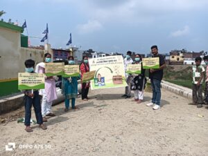 रावली महदूद में गूँजी स्वच्छता की हुंकार आईटीसी मिशन सुनहरा कल, अंबुजा फाउंडेशन एवं श्री भुवनेश्वरी महिला आश्रम ने रचा मिसाल