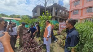 CM Dhami's green message ahead of Kanwar Mela review; plants saplings at the CCR complex.